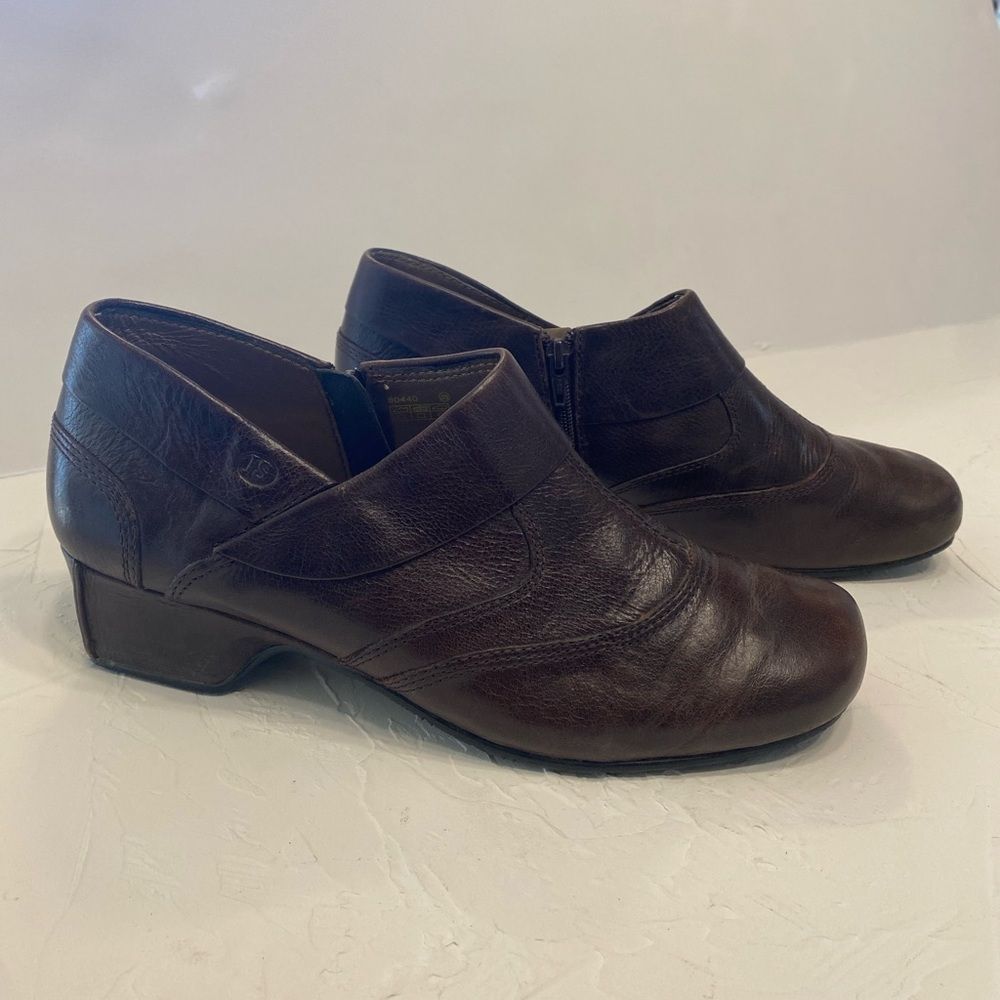 Josef Seibel Brown Leather Ankle Booties - Picture 1 of 10